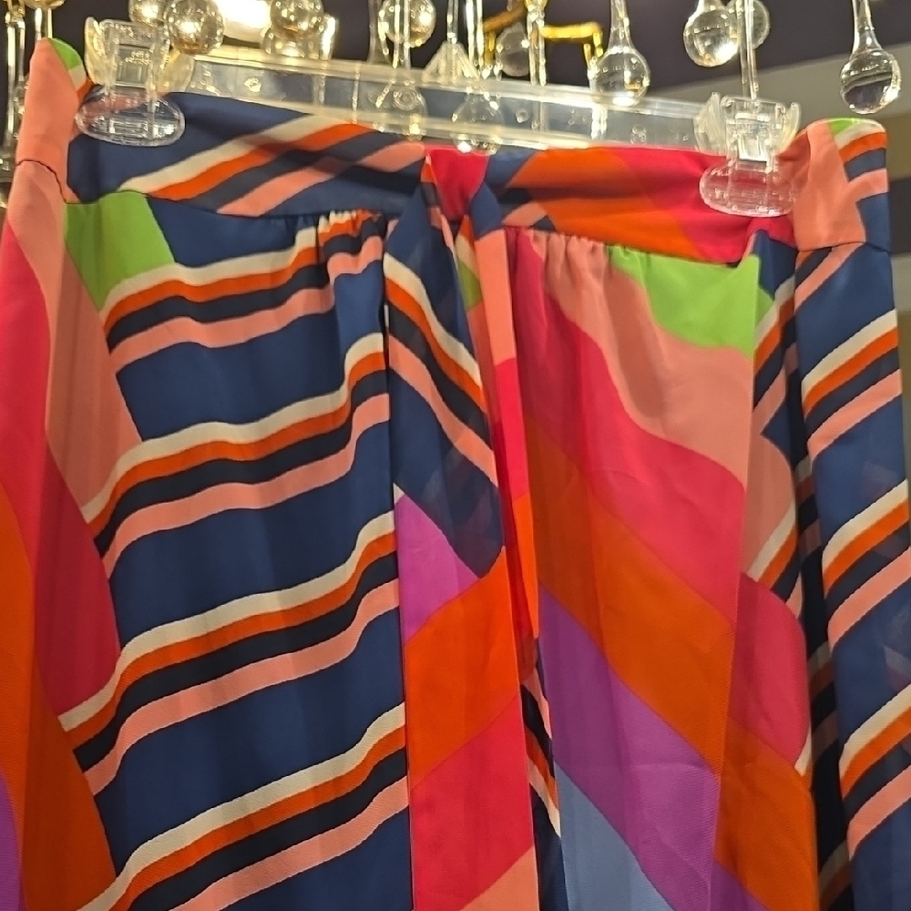 Trina Turk Multicolor Striped Midi Skirt Size M - Picture 6 of 13